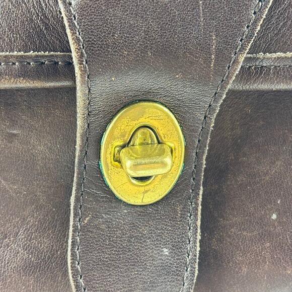 Coach 5130 Crossbody Station Bag Leather Top Handle Chocolate Brown - Picture 7 of 16